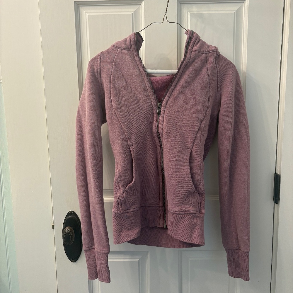 Full length, Full Zip Lululemon Scuba, Dusty Rose, Size 2